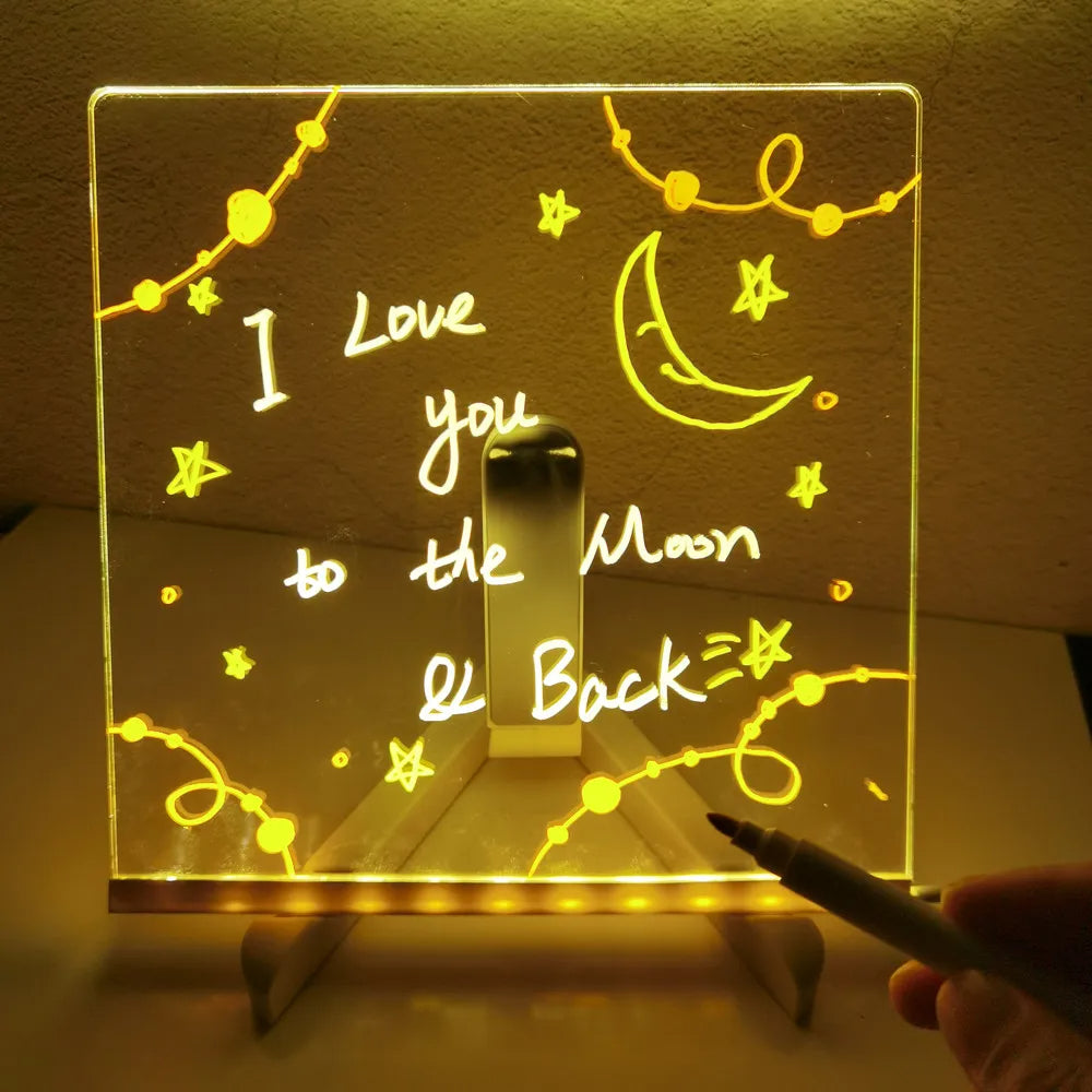 Tableau Lumineux Enfant - Planche à Dessin LED Rechargeable USB