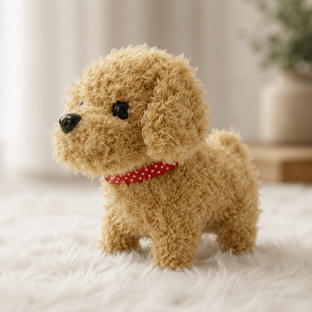 Interactive Plush Robot Dog – Moves and Makes Sounds for Creative Play and Role-Playing for Kids