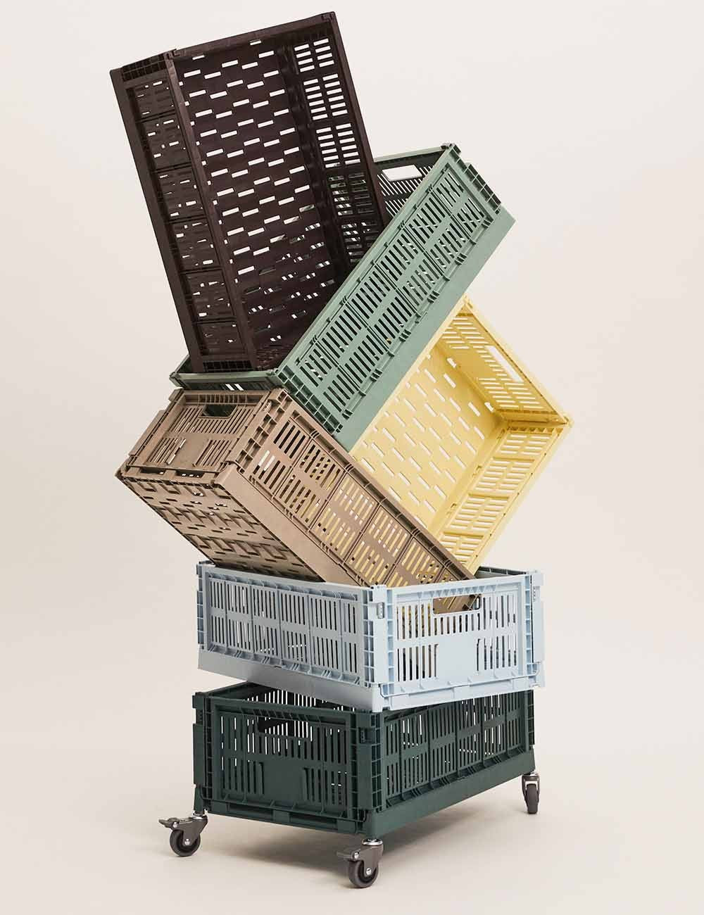 Opbergdoos – 100% gerecycled kunststof, geperforeerd ontwerp in diverse kleuren voor de woonkamer of de kinderkamer