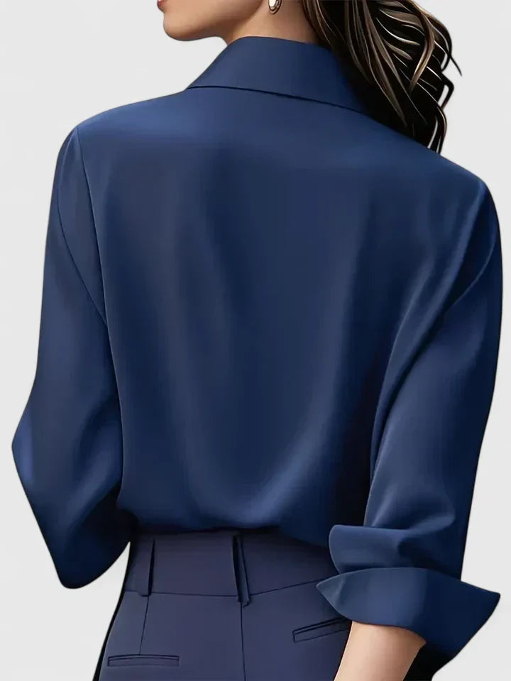 Chemisier Femme Élégant à Boutonnage Caché pour Bureau