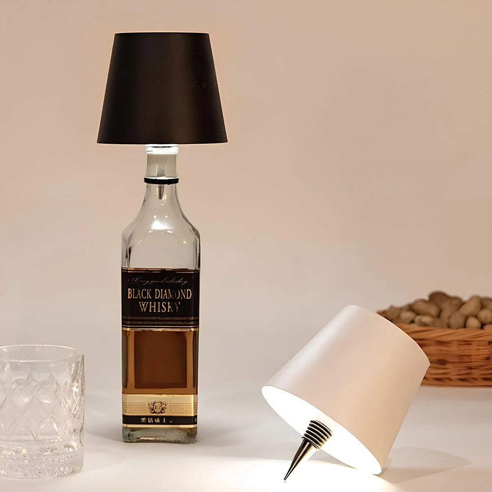 Lampe en Verre – Rechargeable par USB, Luminosité et Couleur Réglables pour une Décoration d'Intérieur Créative