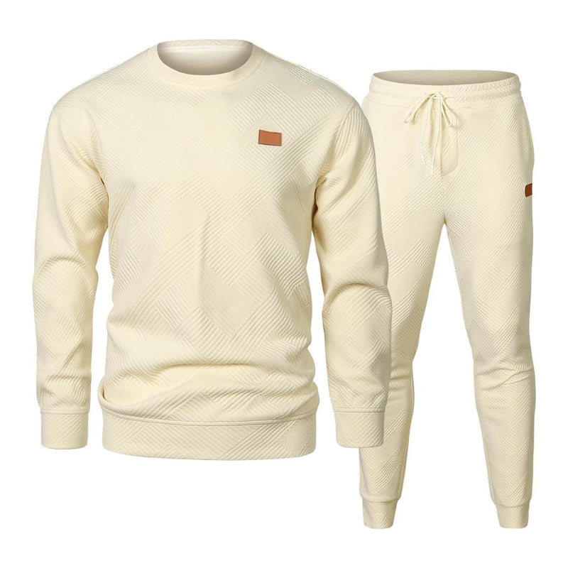 Ensemble Homme 2 Pièces Jacquard - Sweat et Pantalon Coordonnés