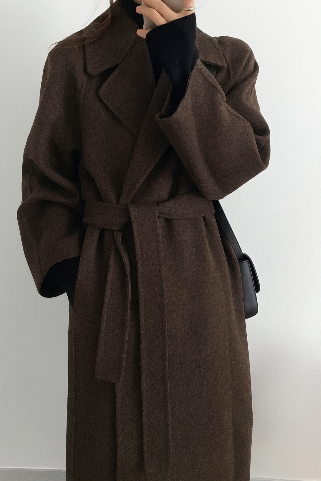 Manteau Long en Laine pour Femme, Coupe Classique et Intemporelle