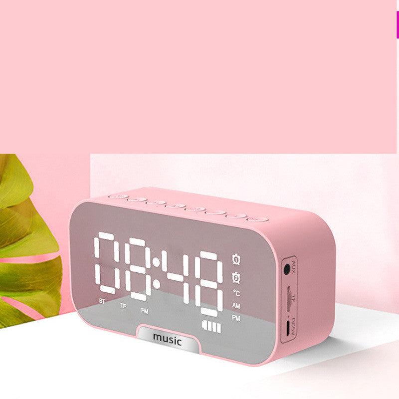 Réveil Digital Miroir avec Enceinte Bluetooth et Radio FM
