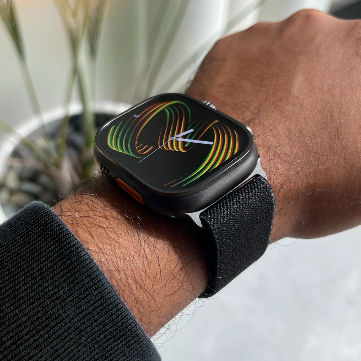 Bracelet Apple Watch en Nylon Tressé et Tissu Extensible