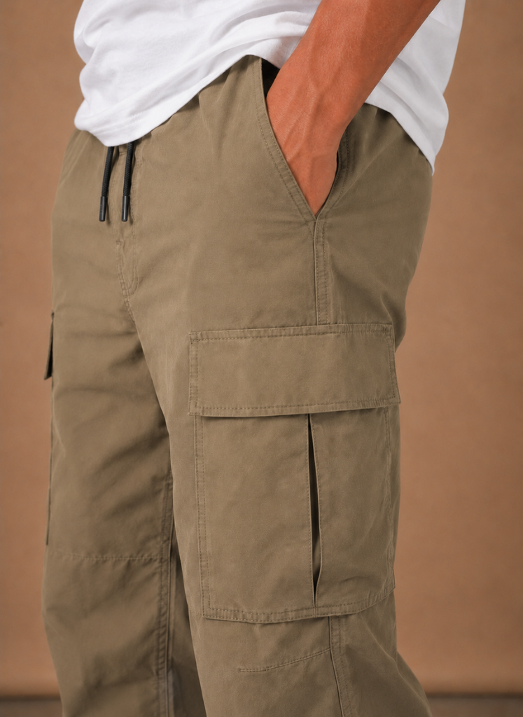 Halric | Men's Cargo Relaxed Utility Straight-Leg Trousers