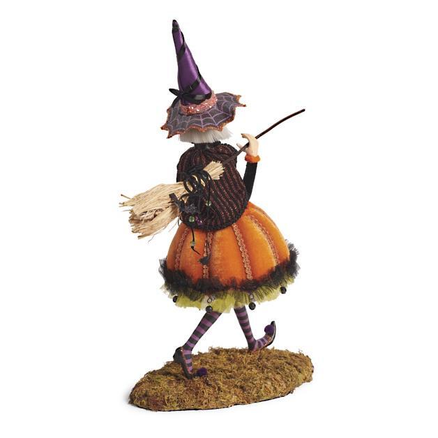 Figurka czarownicy z żywicy – wielokolorowa, wykonana ręcznie z dbałością o najdrobniejsze szczegóły, do dekoracji wnętrz na Halloween