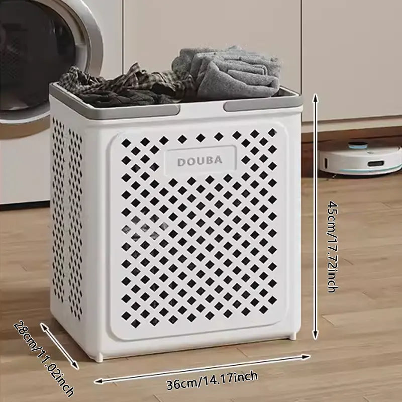 Opvouwbare Wasmand met Wieltjes – Duurzaam PP-Kunststof, 30L/45L, Ruimtebesparend voor Badkamer of Slaapkamer