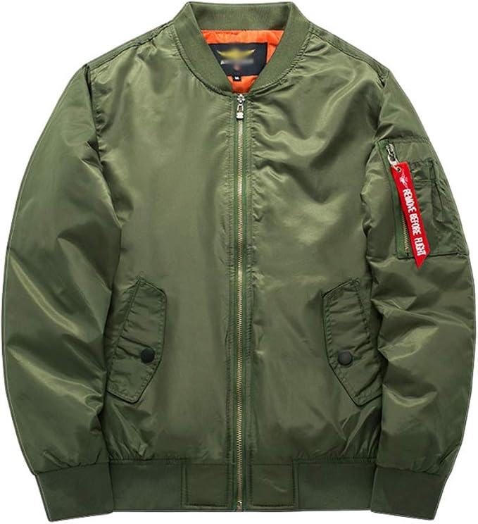 Blouson Bomber Homme Matelassé Doublé Zippé à Poches