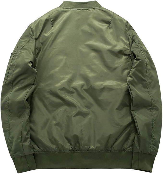 Blouson Bomber Homme Matelassé Doublé Zippé à Poches