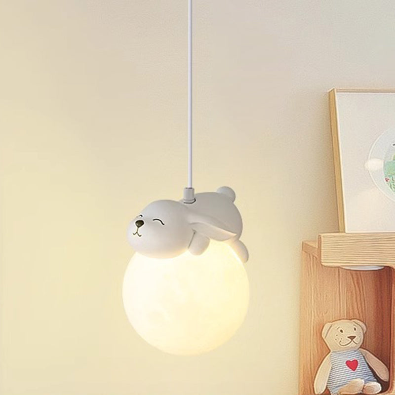 Suspension Design Cartoon Blanche - Douille G9 Minimaliste
