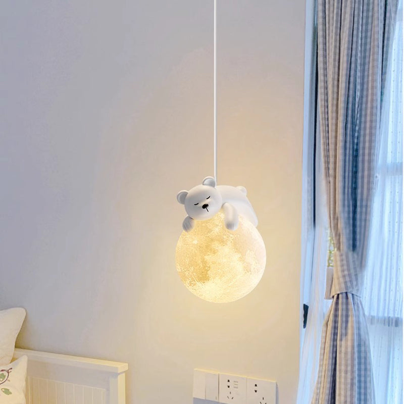 Suspension Design Cartoon Blanche - Douille G9 Minimaliste