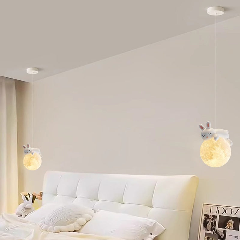 Suspension Design Cartoon Blanche - Douille G9 Minimaliste
