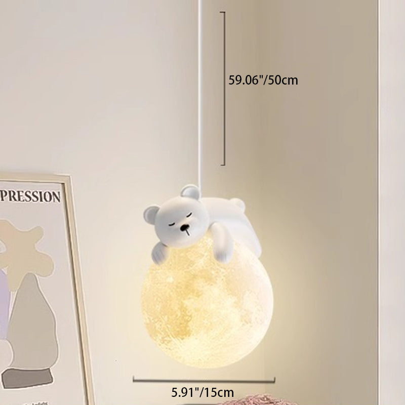 Suspension Design Cartoon Blanche - Douille G9 Minimaliste