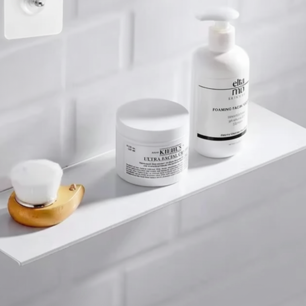 Étagère Murale Sans Perçage - Tablette Flottante Salle de Bain