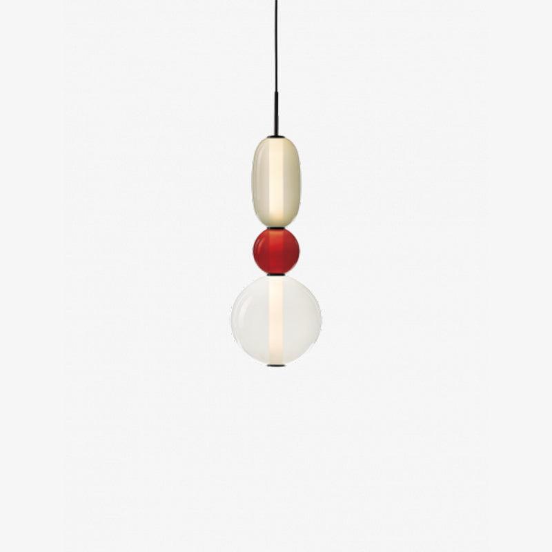 Suspension Verre Coloré Design - Lustre Luciole Boule Soufflée