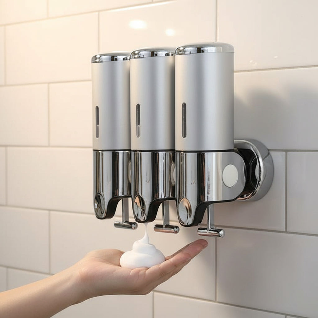 CLEANMOUNT – Hochwertiger, wandmontierter Seifenspender mit elegantem Edelstahl-Design 1