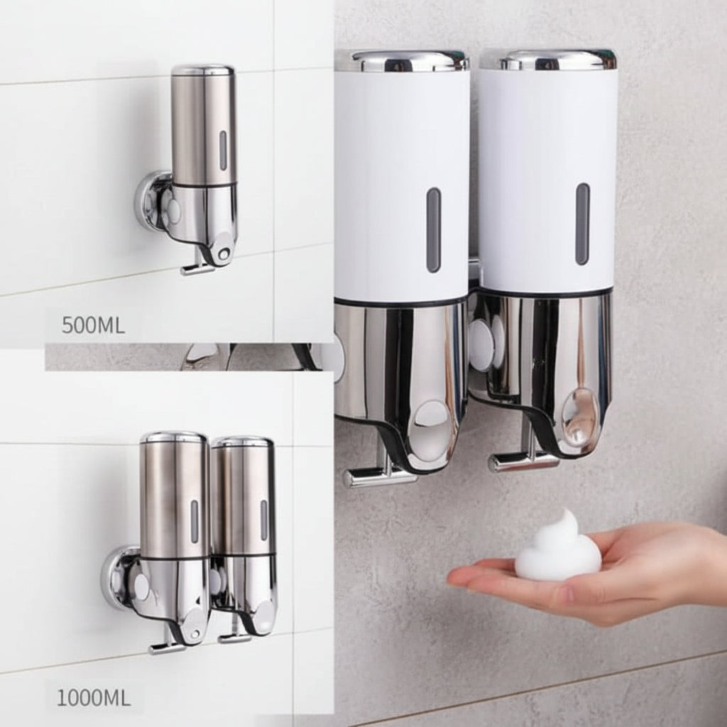 CLEANMOUNT – Hochwertiger, wandmontierter Seifenspender mit elegantem Edelstahl-Design 3