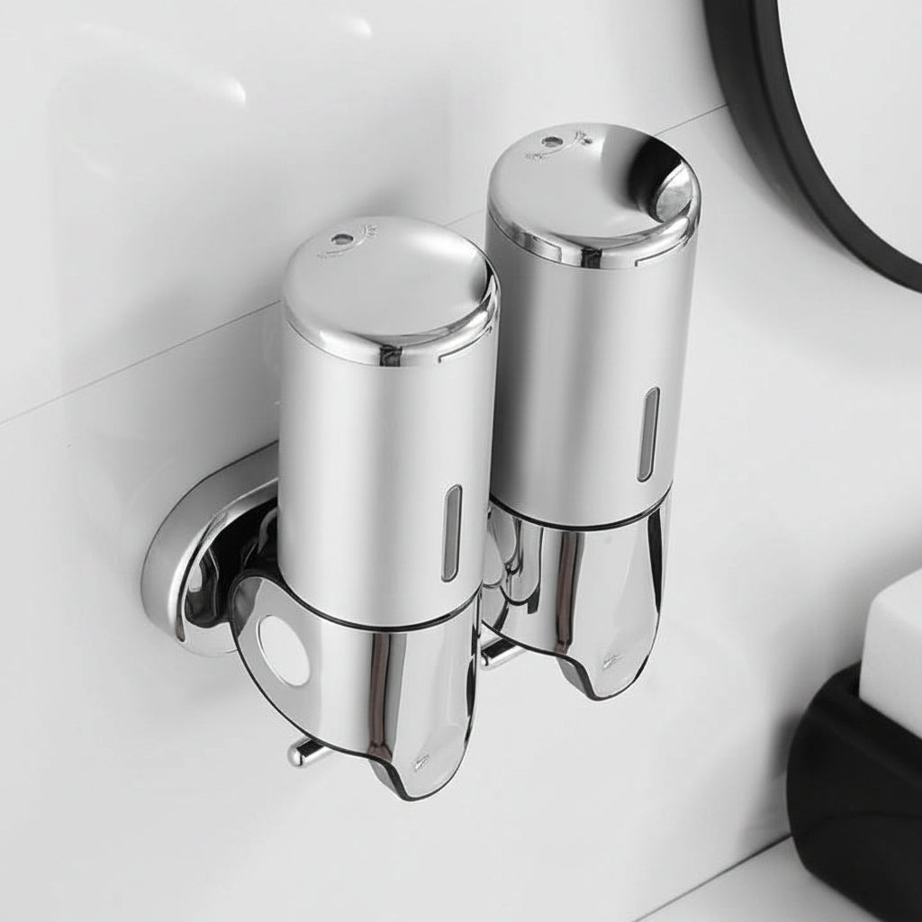 CLEANMOUNT – Hochwertiger, wandmontierter Seifenspender mit elegantem Edelstahl-Design 5