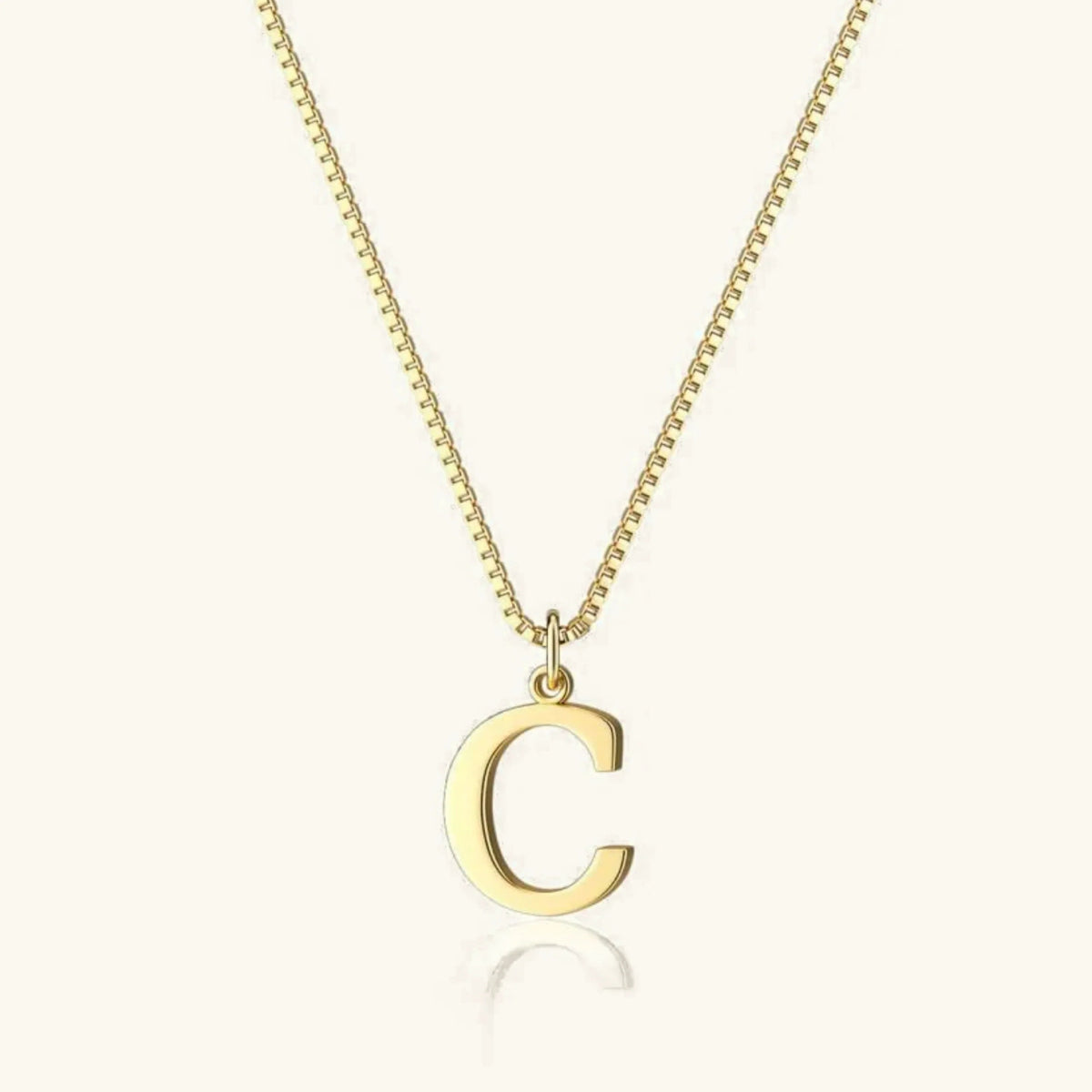 Collier Pendentif Lettre Initiale Plaqué Or