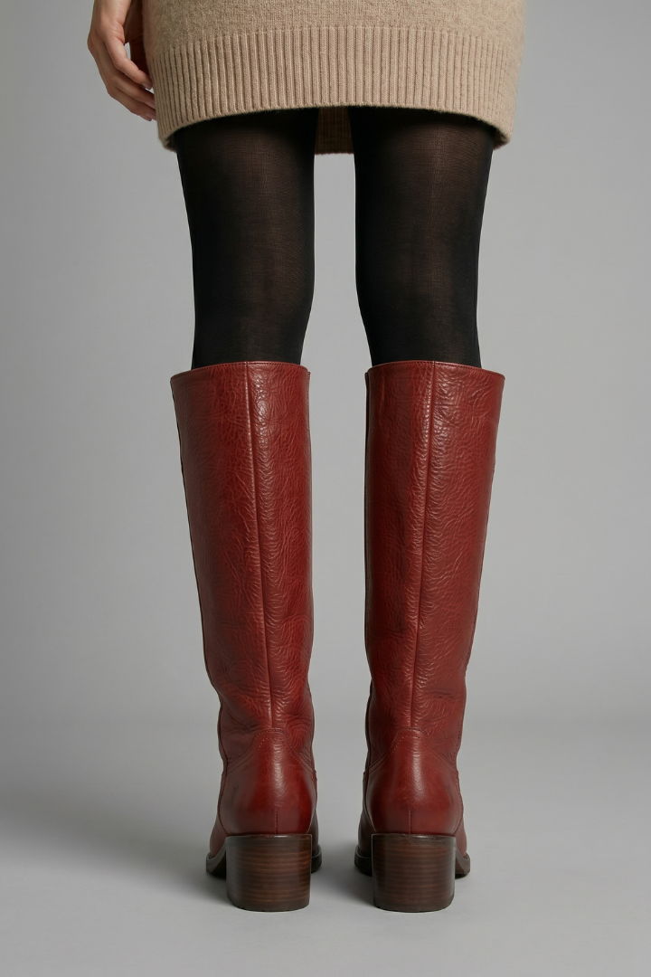 Bottes Hautes Orthopédiques Femme à Talon Bloc