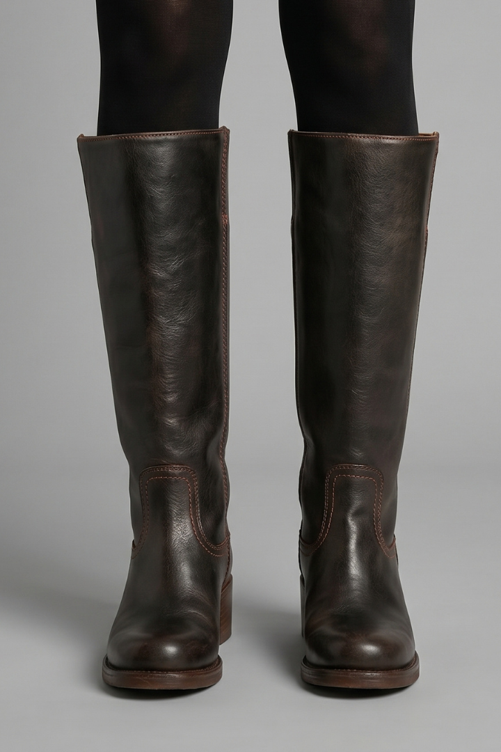 Bottes Hautes Orthopédiques Femme à Talon Bloc