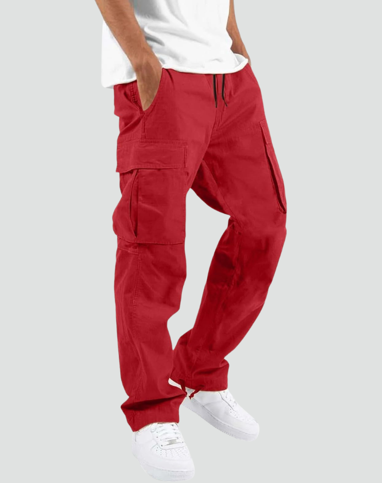 Pantalon Cargo Homme Multi-Poches Taille Ajustable