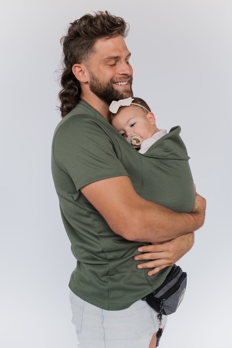 Baby Carrier T-Shirt – Black, Gray, or Army Green: Functional and Stylish for Active Parents