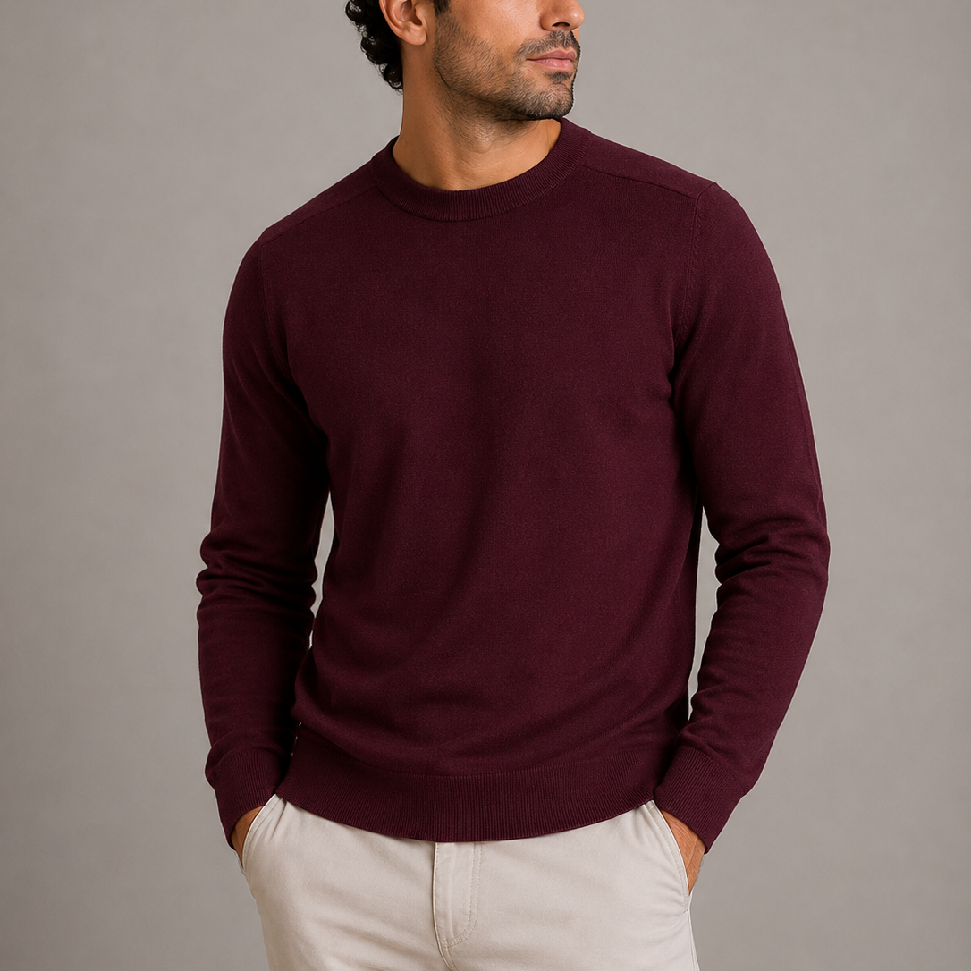 Pull Homme Col Rond Maille Fine