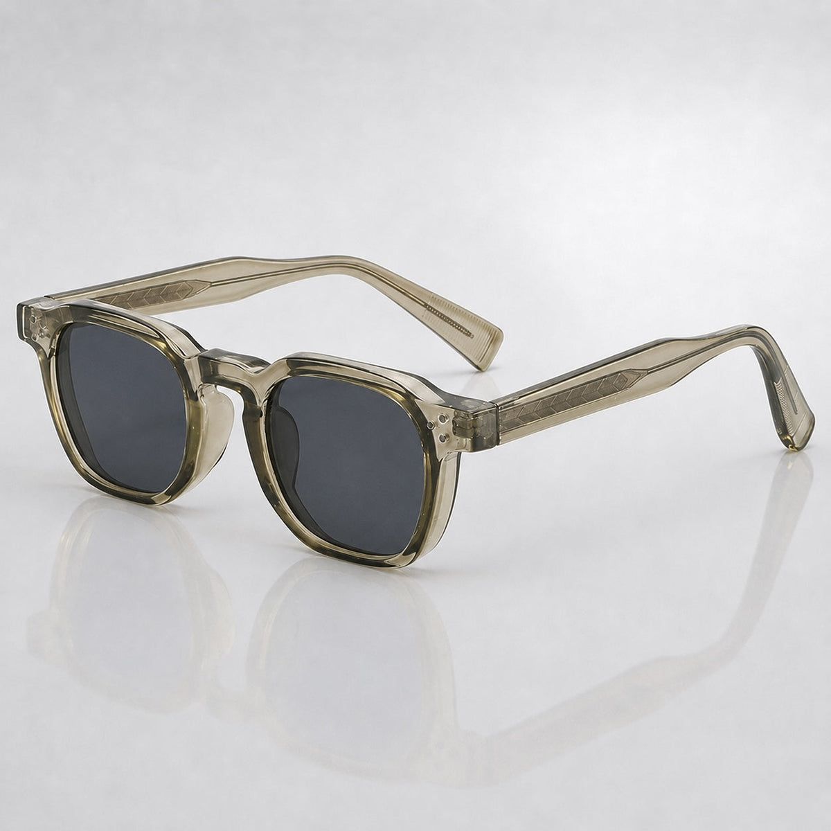 Lunettes de Soleil Mixte Monture Ronde Teintée Protection UV400