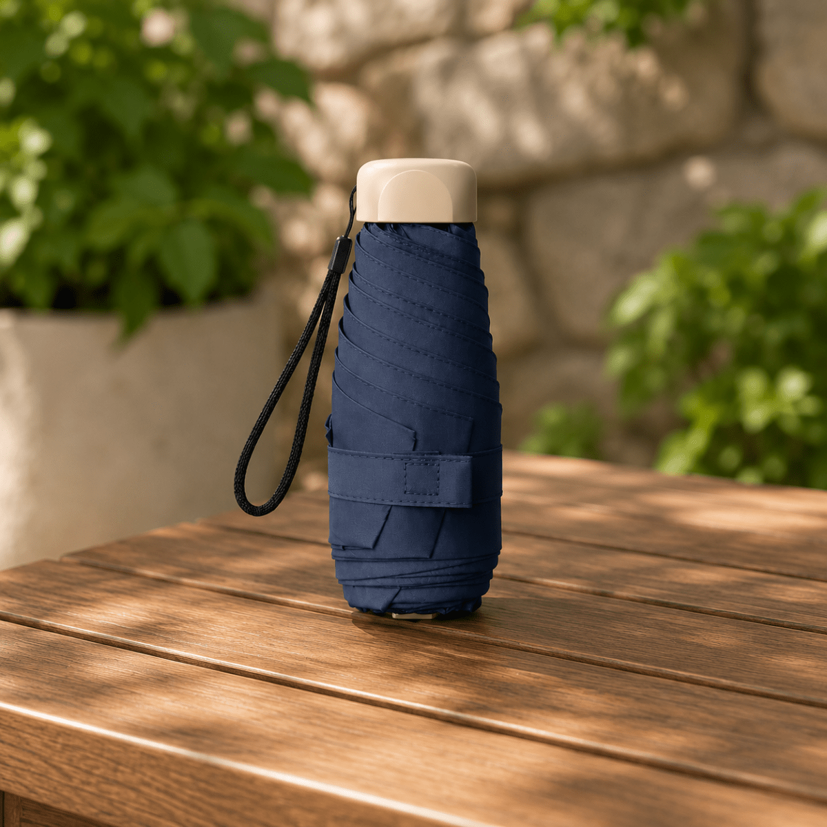 Mini paraguas – Ultraligero, diseño repelente al agua, ideal para viajar o para el uso diario
