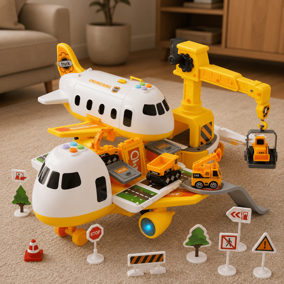 Avion Jouet Enfant en Plastique Résistant - 32 cm