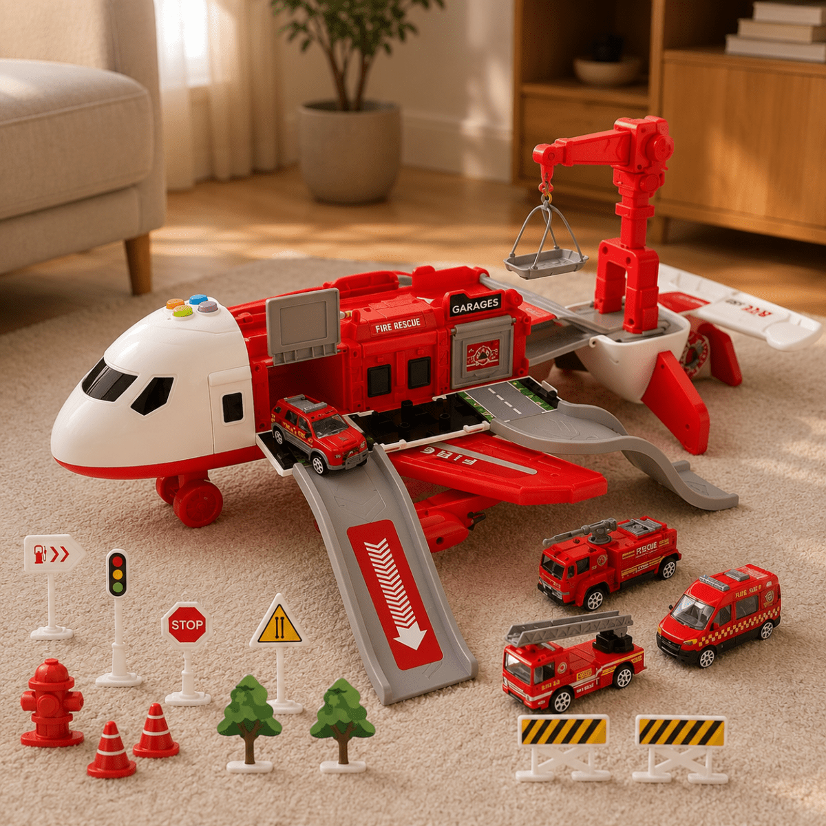 Avion Jouet Enfant en Plastique Résistant - 32 cm