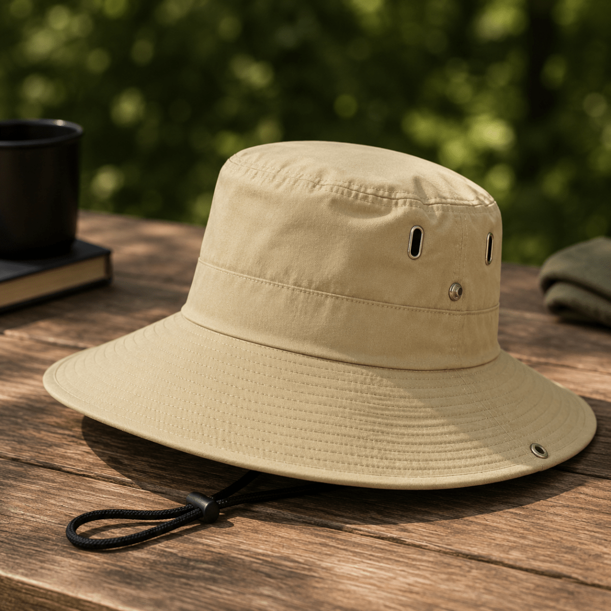 UV-Protective Adventure Hat – Lightweight, Breathable Material for Outdoor Activities Such as Hiking and Camping