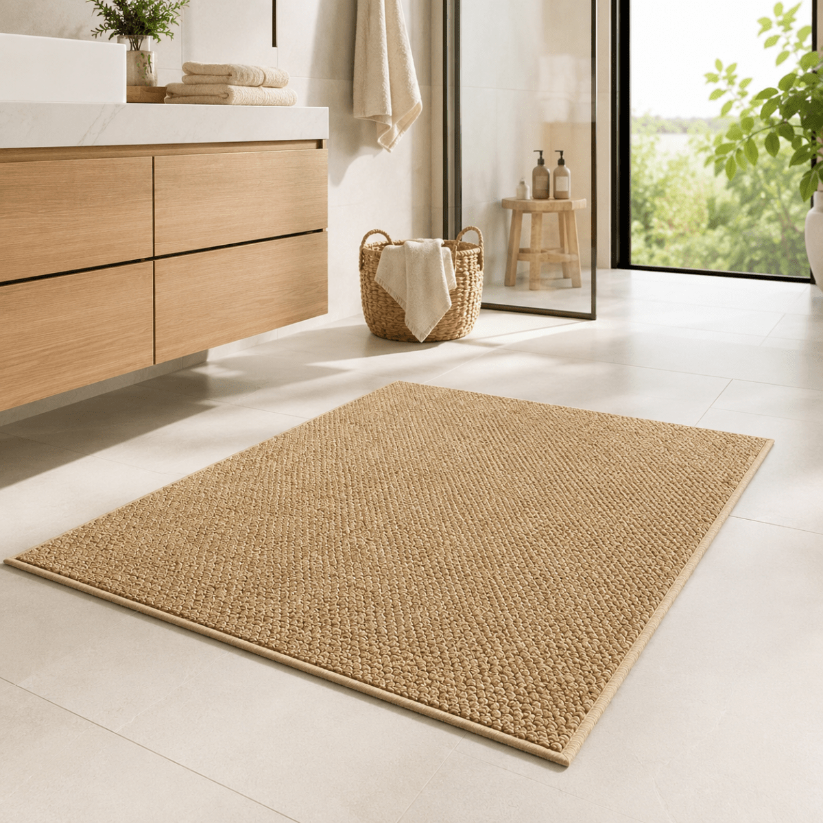 Paillasson d'Entrée Absorbant et Antidérapant - Fibre Haute Absorption 8 mm