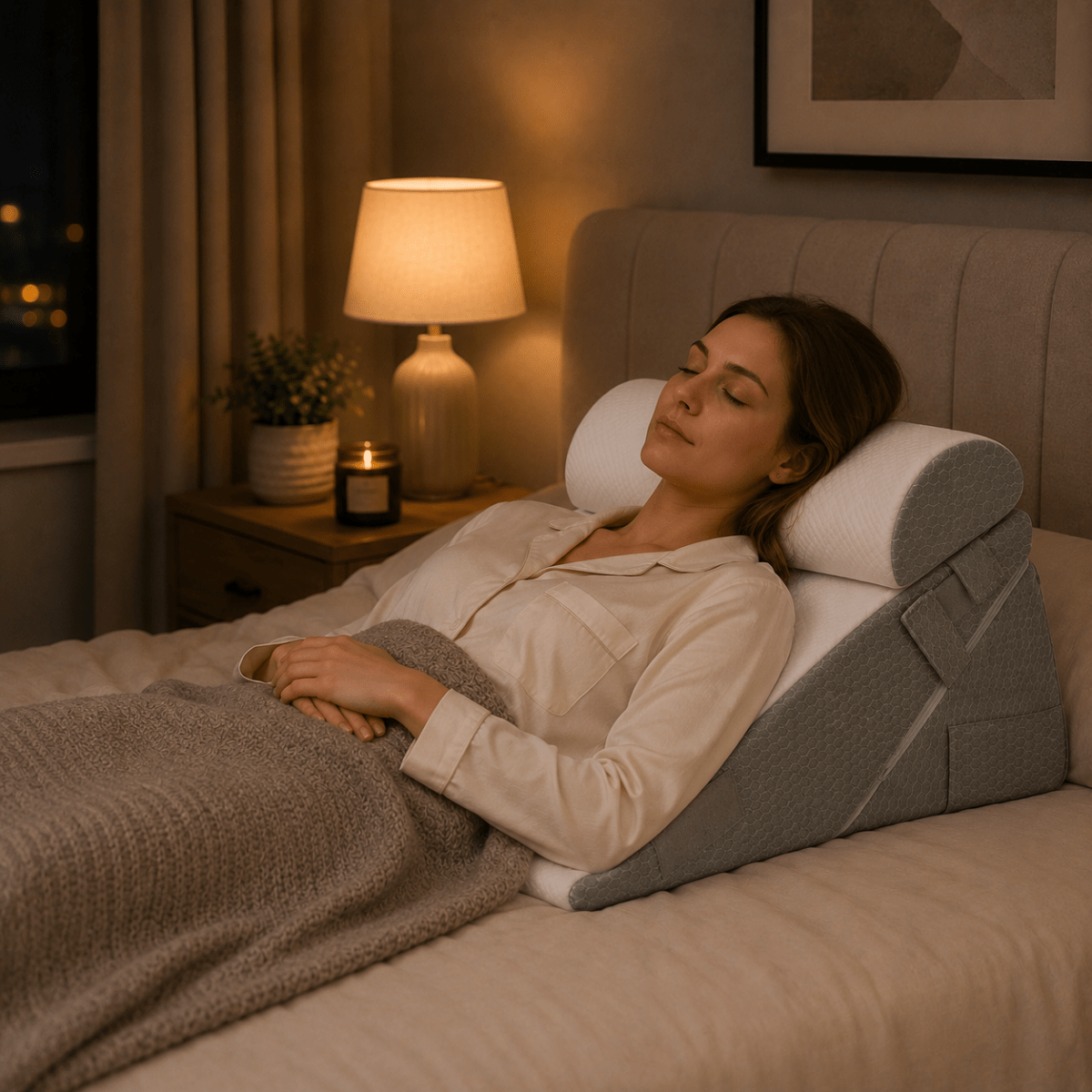 Adjustable Bed Pillow – High-Quality, Soft, and Supportive Foam for the Bedroom or Reading Nook