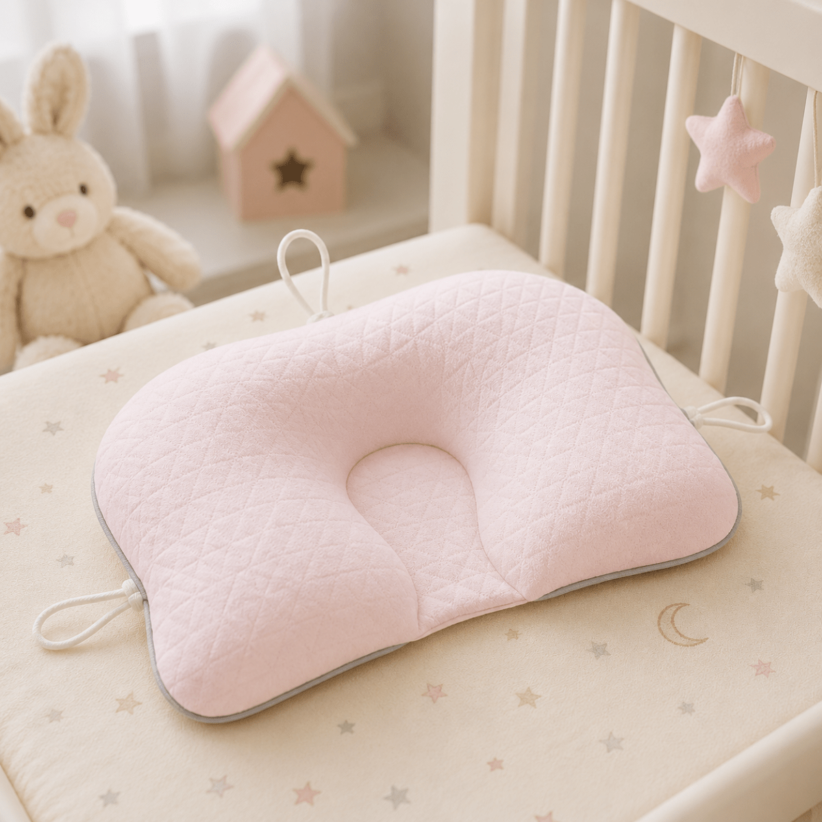Ergonomic Baby Pillow – Soft, Breathable Material for Comfortable Sleep and Rest