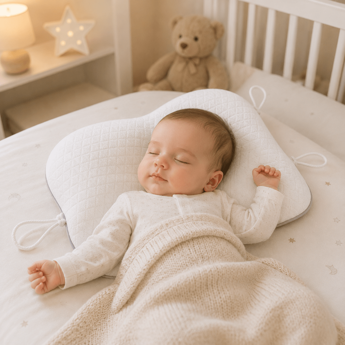 Ergonomic Baby Pillow – Soft, Breathable Material for Comfortable Sleep and Rest