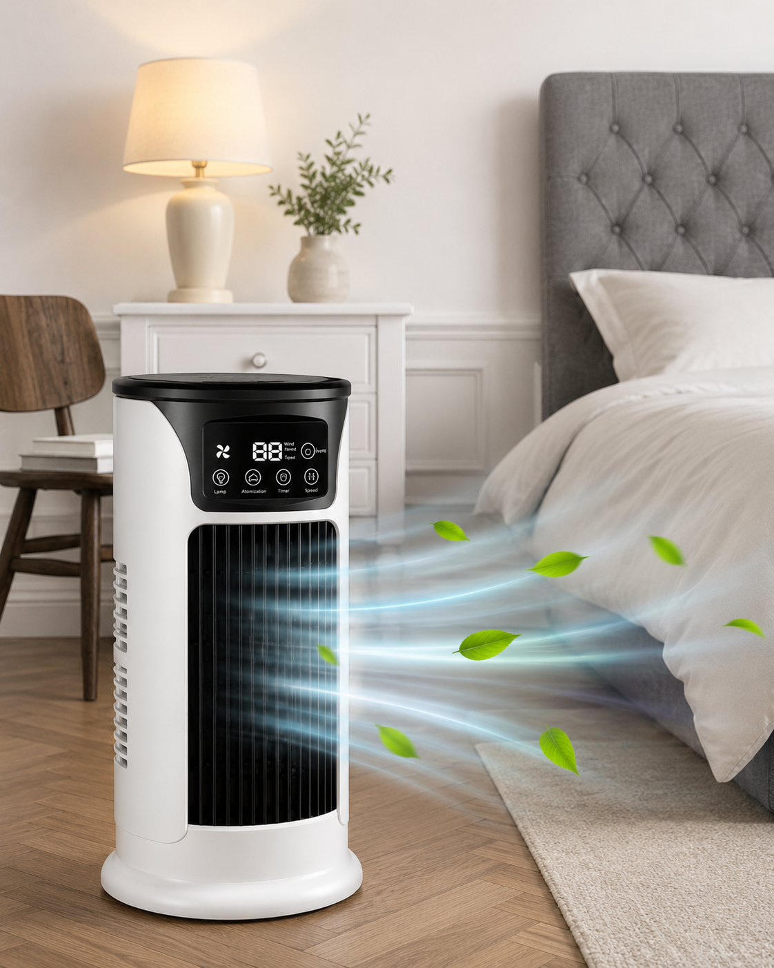 Aire acondicionado portátil – Enfriador y humidificador compacto 5 en 1 para el hogar o la oficina