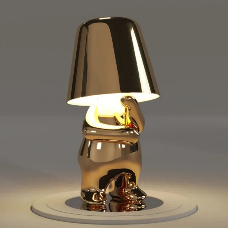 Dimmable Table Lamp – Resin, Creative Design for a Desk or Nightstand