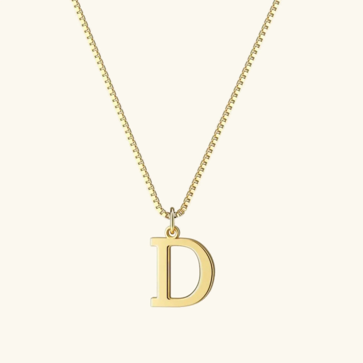 Collier Pendentif Lettre Initiale Plaqué Or