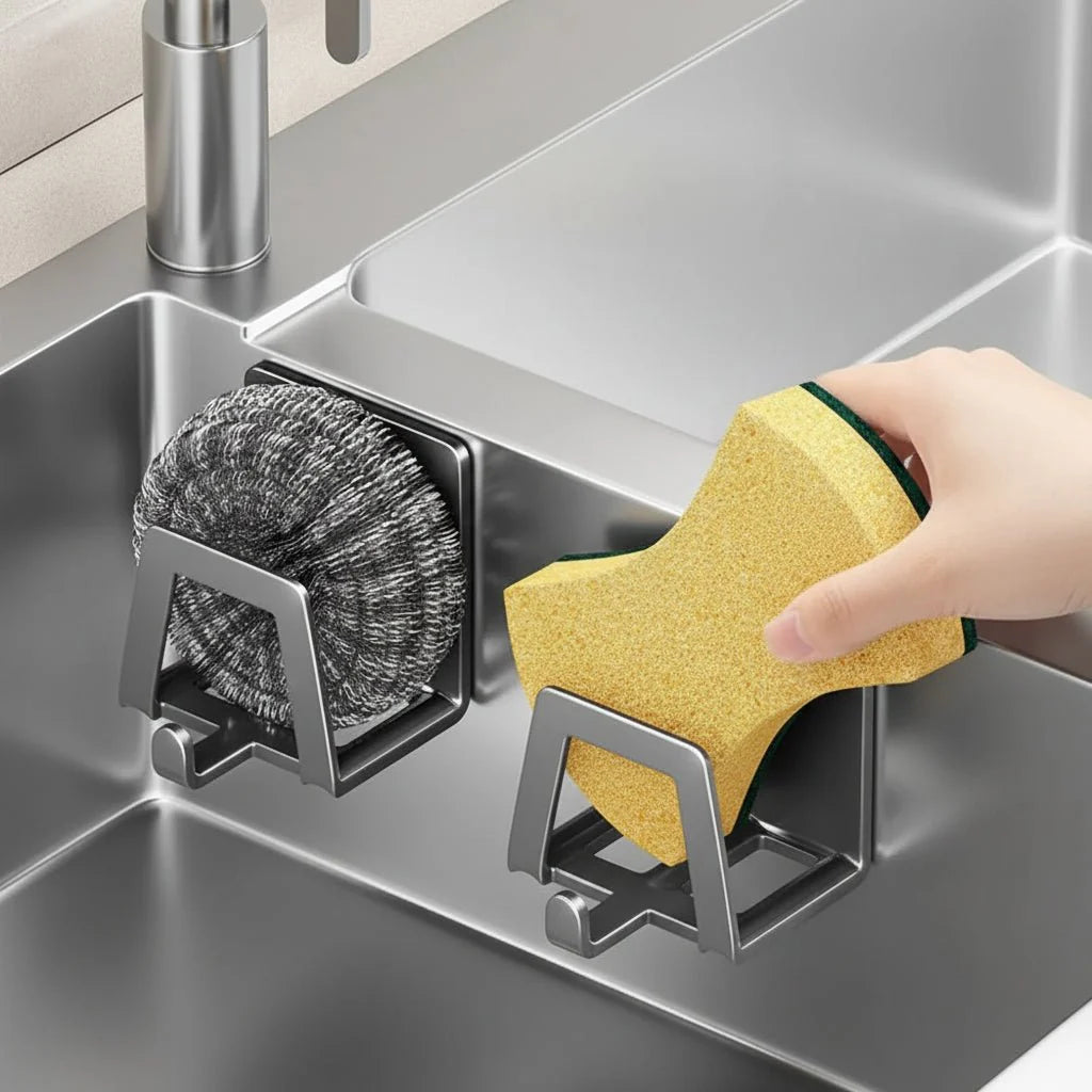 Caddy pour Évier de Cuisine – Plastique Résistant à l'Eau, Design Compact pour l'Organisation autour de l'Évier
