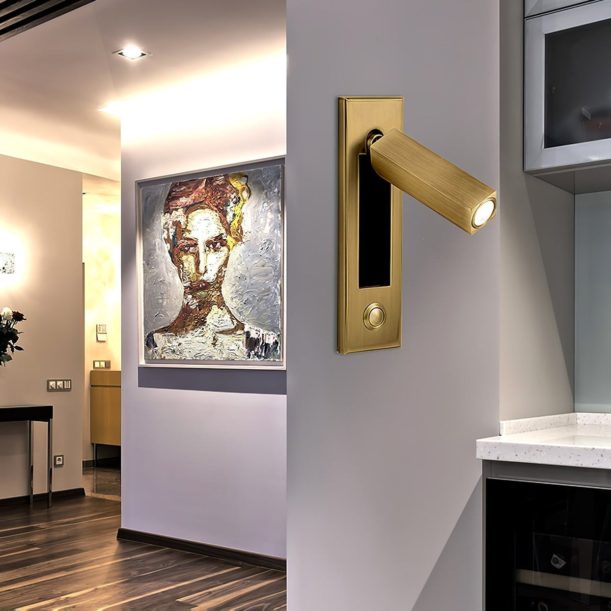 Applique Murale LED Encastrée pour Chevet - Métal