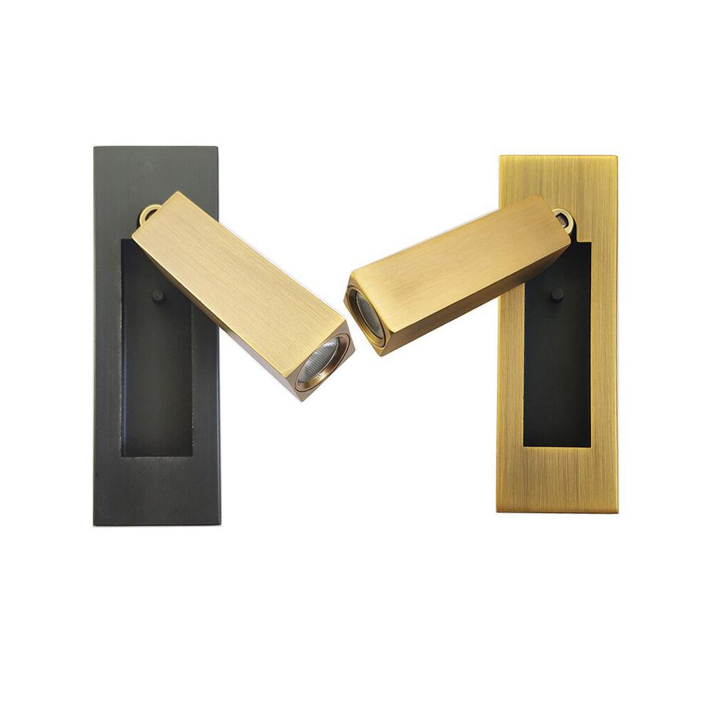 Applique Murale LED Encastrée pour Chevet - Métal
