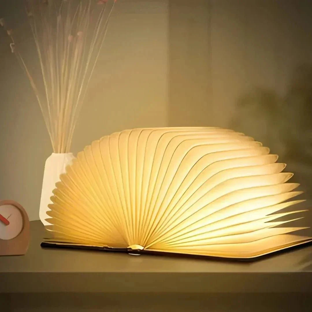 Lampe Livre LED Rechargeable en Forme de Livre Ouvert