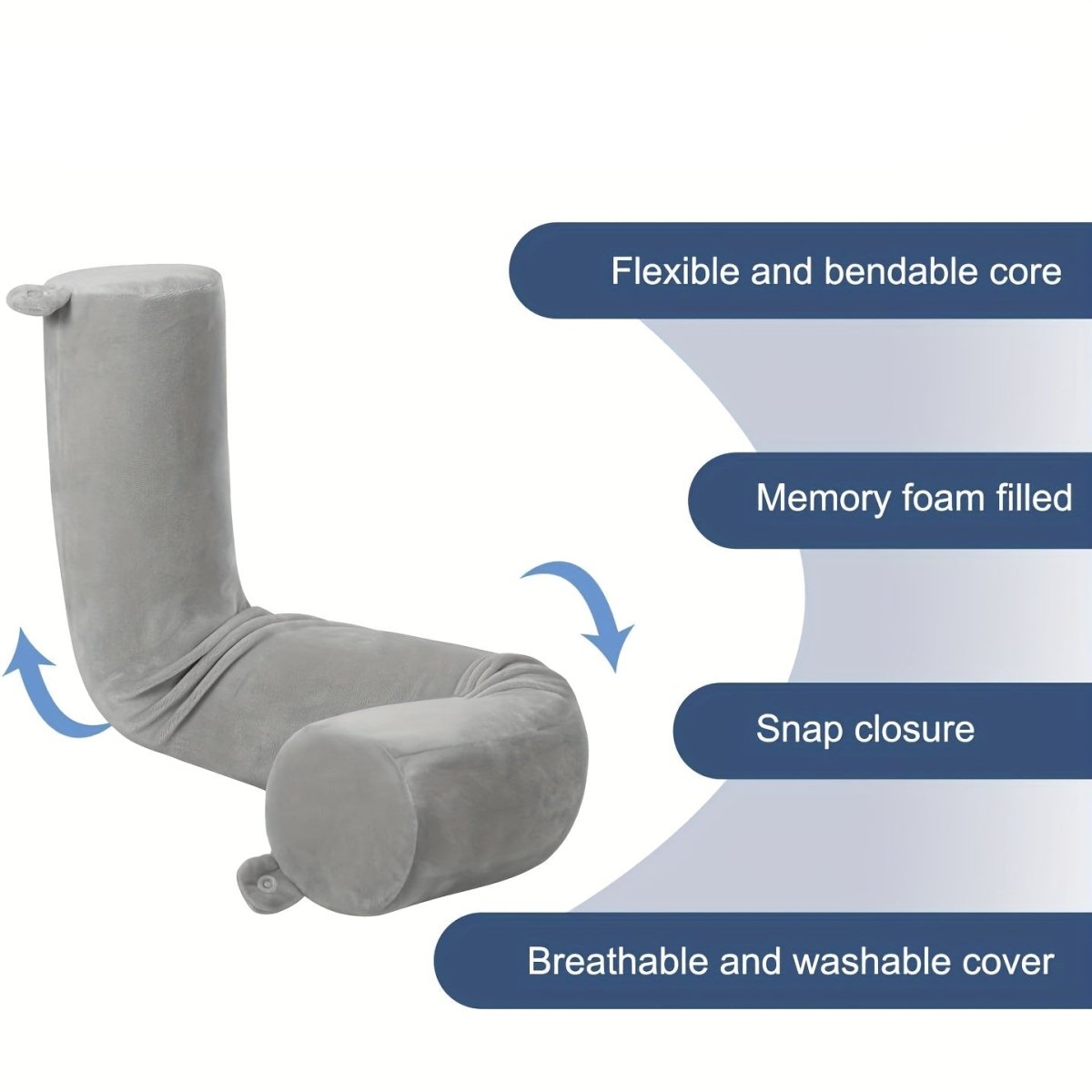 Ergonomisches Reisekissen Nackenkissen Reise für Flugzeug & Auto – Memory-Schaum Komfort 7
