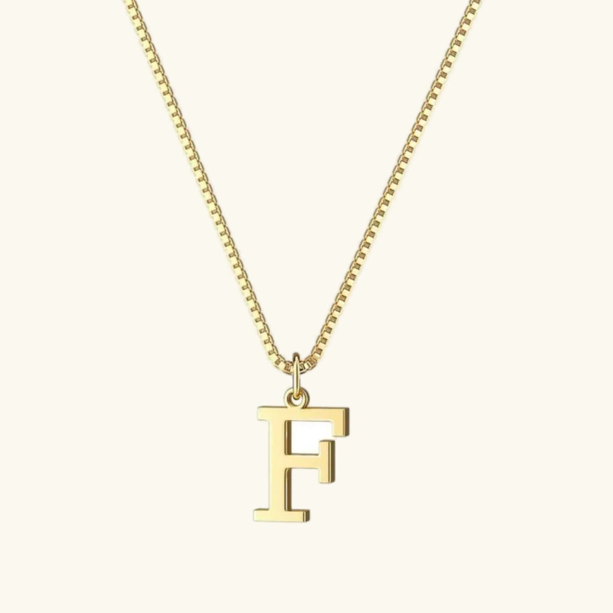 Collier Pendentif Lettre Initiale Plaqué Or