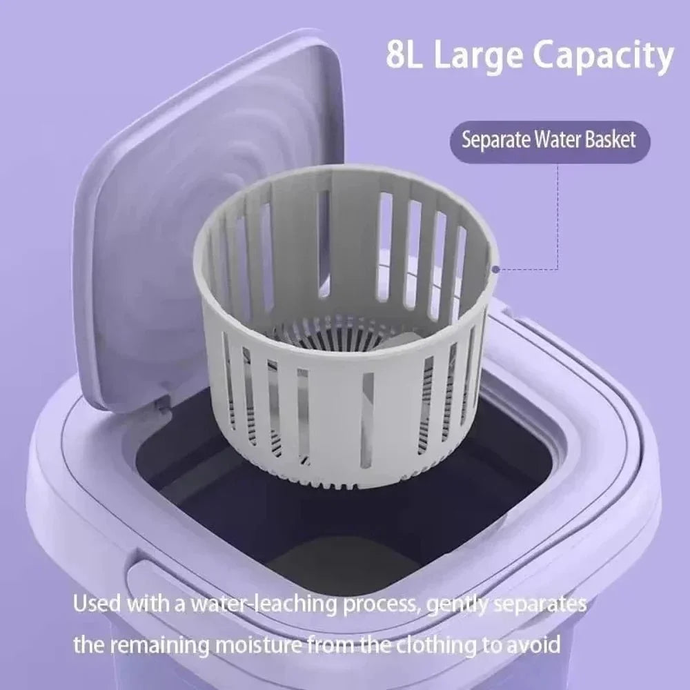 Faltbare Waschmaschine 8L – Tragbare Mini-Wascheinheit für Unterwäsche kaufen 5