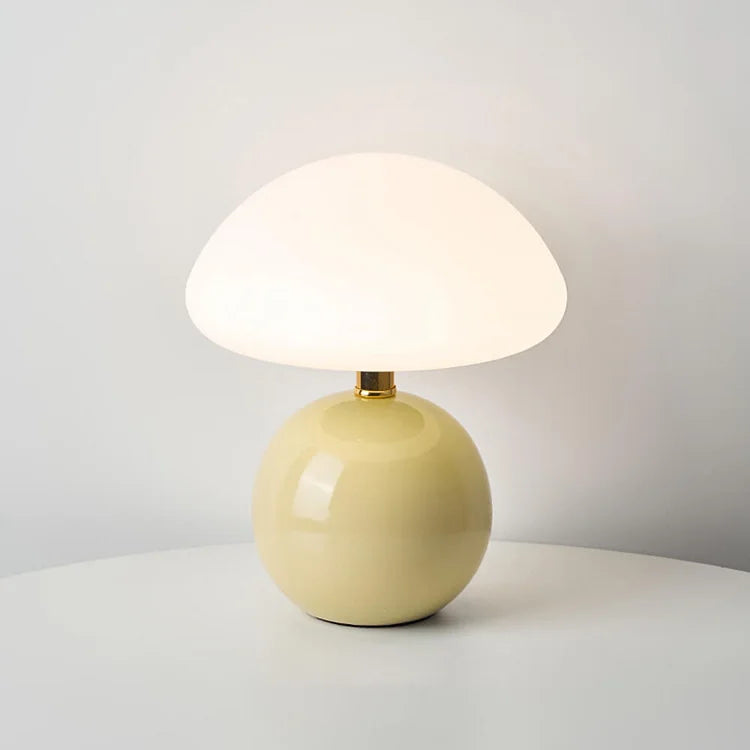 Lampe de Table Champignon Style Rétro Français en Céramique