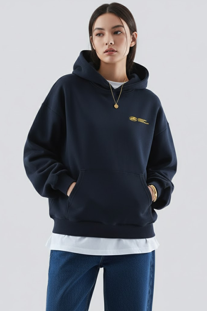 Sweat à Capuche Femme Imprimé Devant, Coupe Pull Décontractée